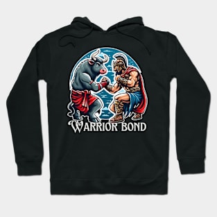 Ox and warrior fighting Hoodie